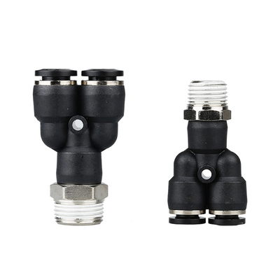 Y型螺纹三通快插接头气动快速接头